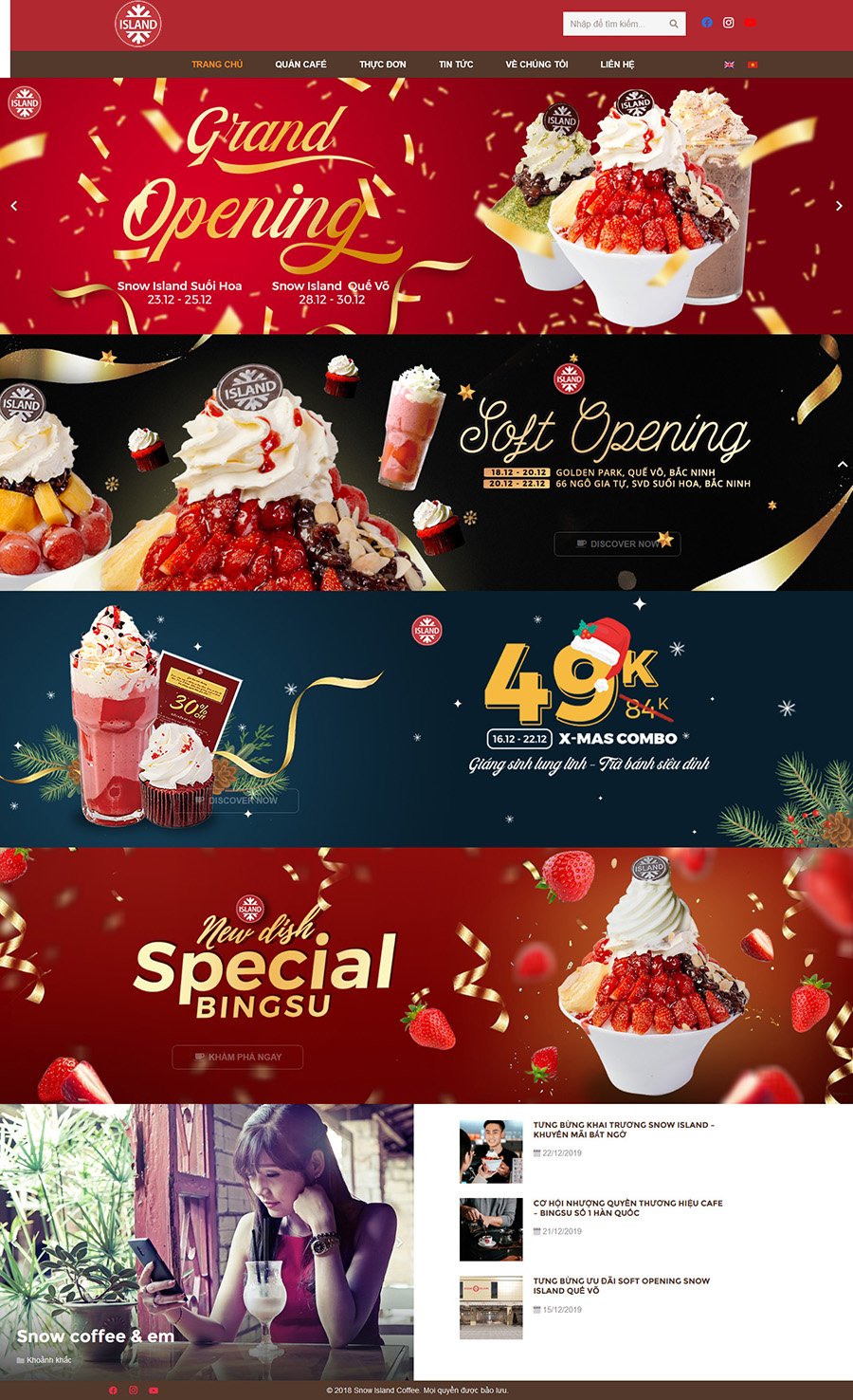 Hình ảnh trang chủ Snow Island Coffee